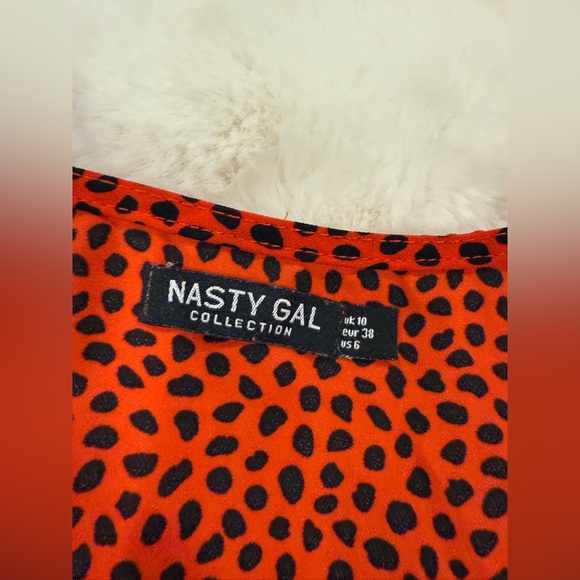 Nasty Gal Red and Black Polka Dot Blouse - Picture 2 of 2